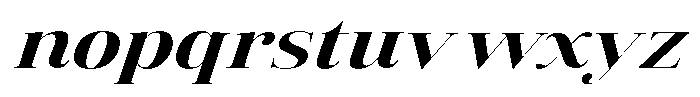 Vintora Serif Vintora Extra Bold Exp Italic Font LOWERCASE