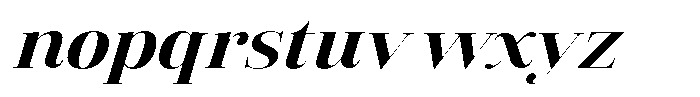 Vintora Serif Vintora Extra Bold Sem Exp Italic Font LOWERCASE