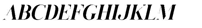 Vintora Serif Vintora Extra Bold Semi Condensed Italic Font UPPERCASE