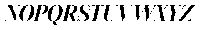 Vintora Serif Vintora Extra Bold Semi Condensed Italic Font UPPERCASE