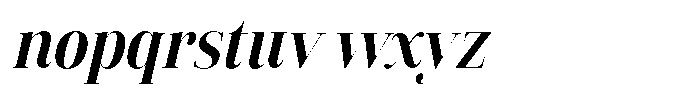 Vintora Serif Vintora Extra Bold Semi Condensed Italic Font LOWERCASE