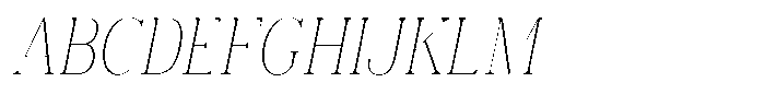 Vintora Serif Vintora Extra Light Condensed Italic Font UPPERCASE