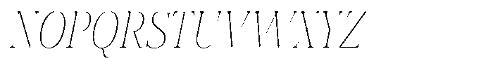 Vintora Serif Vintora Extra Light Condensed Italic Font UPPERCASE