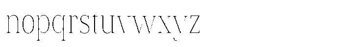 Vintora Serif Vintora Extra Light Condensed Font LOWERCASE