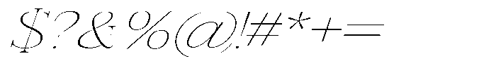 Vintora Serif Vintora Extra Light Exp Italic Font OTHER CHARS