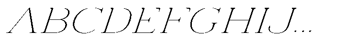 Vintora Serif Vintora Extra Light Exp Italic Font UPPERCASE