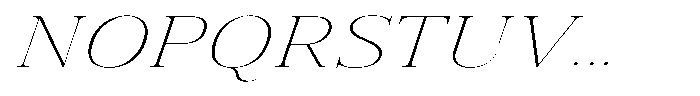 Vintora Serif Vintora Extra Light Exp Italic Font UPPERCASE
