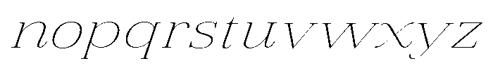 Vintora Serif Vintora Extra Light Exp Italic Font LOWERCASE