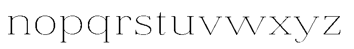 Vintora Serif Vintora Extra Light Expanded Font LOWERCASE