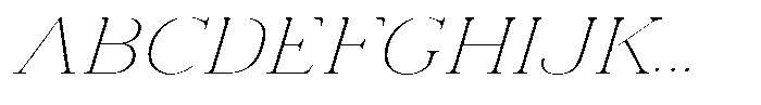 Vintora Serif Vintora Extra Light Sem Exp Italic Font UPPERCASE