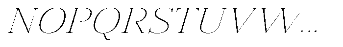 Vintora Serif Vintora Extra Light Sem Exp Italic Font UPPERCASE