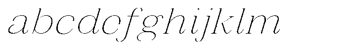 Vintora Serif Vintora Extra Light Sem Exp Italic FONT