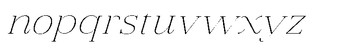 Vintora Serif Vintora Extra Light Sem Exp Italic Font LOWERCASE