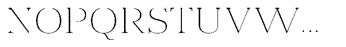 Vintora Serif Vintora Extra Light Sem Exp Font UPPERCASE