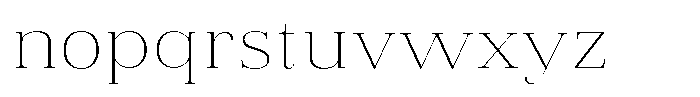 Vintora Serif Vintora Extra Light Sem Exp Font LOWERCASE
