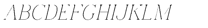 Vintora Serif Vintora Extra Light Semi Condensed Italic Font UPPERCASE
