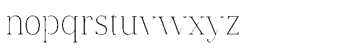 Vintora Serif Vintora Extra Light Semi Condensed Font LOWERCASE