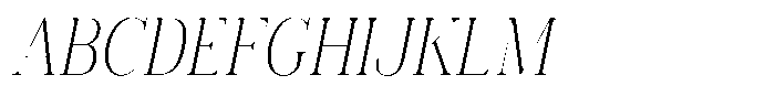Vintora Serif Vintora Light Condensed Italic Font UPPERCASE