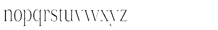 Vintora Serif Vintora Light Condensed Font LOWERCASE