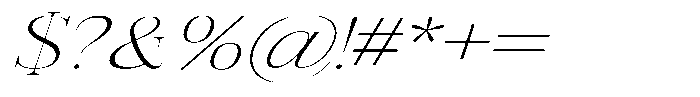 Vintora Serif Vintora Light Expanded Italic Font OTHER CHARS