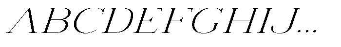 Vintora Serif Vintora Light Expanded Italic Font UPPERCASE