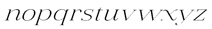 Vintora Serif Vintora Light Expanded Italic Font LOWERCASE