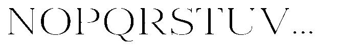 Vintora Serif Vintora Light Expanded Font UPPERCASE