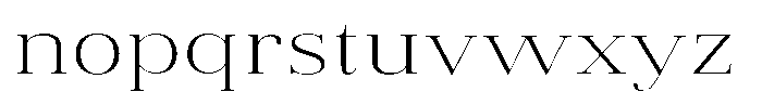 Vintora Serif Vintora Light Expanded Font LOWERCASE