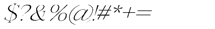 Vintora Serif Vintora Light Sem Exp Italic Font OTHER CHARS