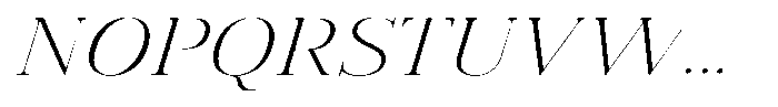 Vintora Serif Vintora Light Sem Exp Italic Font UPPERCASE