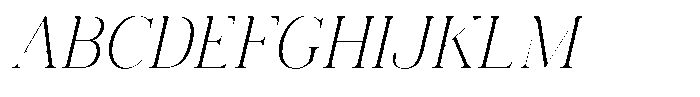 Vintora Serif Vintora Light Semi Condensed Italic Font UPPERCASE
