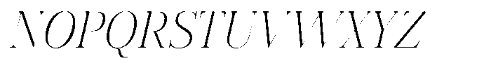 Vintora Serif Vintora Light Semi Condensed Italic Font UPPERCASE