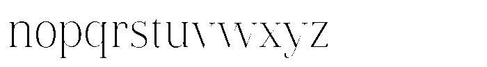 Vintora Serif Vintora Light Semi Condensed Font LOWERCASE