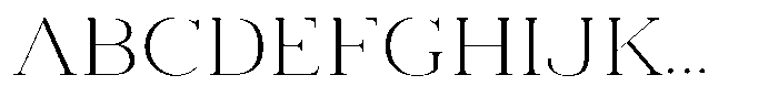 Vintora Serif Vintora Light Semi Expanded Font UPPERCASE