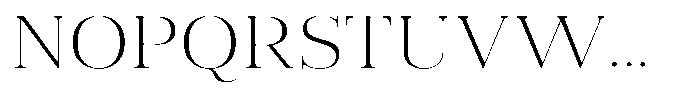 Vintora Serif Vintora Light Semi Expanded Font UPPERCASE