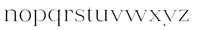 Vintora Serif Vintora Light Semi Expanded Font LOWERCASE