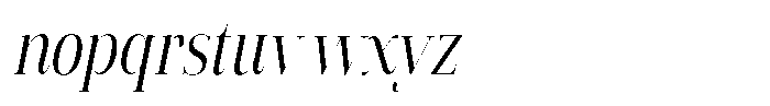 Vintora Serif Vintora Medium Condensed Italic Font LOWERCASE