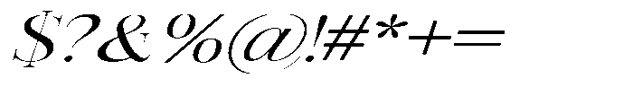 Vintora Serif Vintora Medium Expanded Italic Font OTHER CHARS