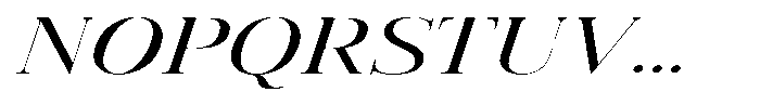 Vintora Serif Vintora Medium Expanded Italic Font UPPERCASE