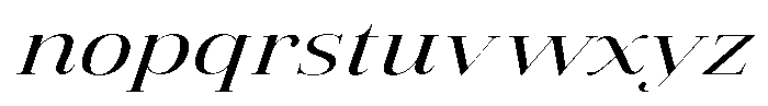 Vintora Serif Vintora Medium Expanded Italic Font LOWERCASE