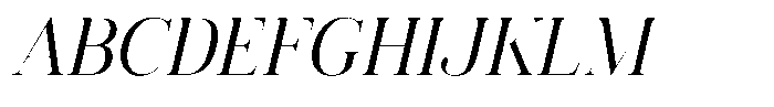 Vintora Serif Vintora Medium Semi Condensed Italic Font UPPERCASE