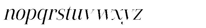 Vintora Serif Vintora Medium Semi Condensed Italic Font LOWERCASE