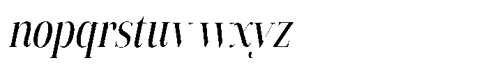 Vintora Serif Vintora Sem Bold Condensed Italic Font LOWERCASE
