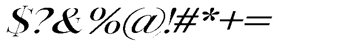 Vintora Serif Vintora Sem Bold Exp Italic Font OTHER CHARS