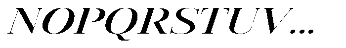 Vintora Serif Vintora Sem Bold Exp Italic Font UPPERCASE
