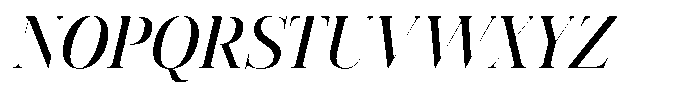 Vintora Serif Vintora Sem Bold Semi Condensed Italic Font UPPERCASE