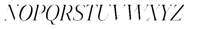 Vintora Serif Vintora Semi Condensed Italic Font UPPERCASE
