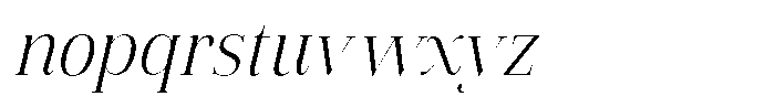 Vintora Serif Vintora Semi Condensed Italic Font LOWERCASE