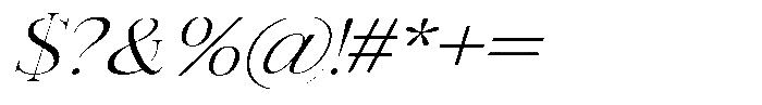 Vintora Serif Vintora Semi Expanded Italic Font OTHER CHARS