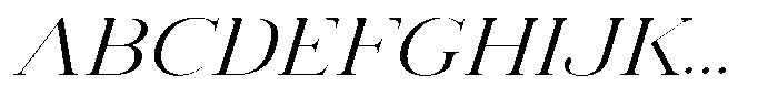 Vintora Serif Vintora Semi Expanded Italic Font UPPERCASE